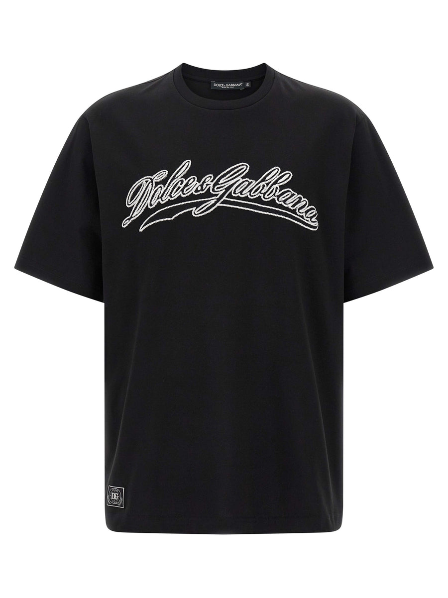 Dolce & Gabbana 100% cotton t-shirt in black