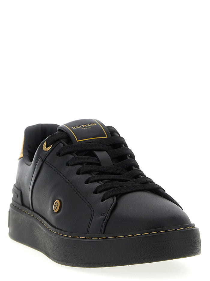 Balmain 100% lamb leather sneaker in black — view 2