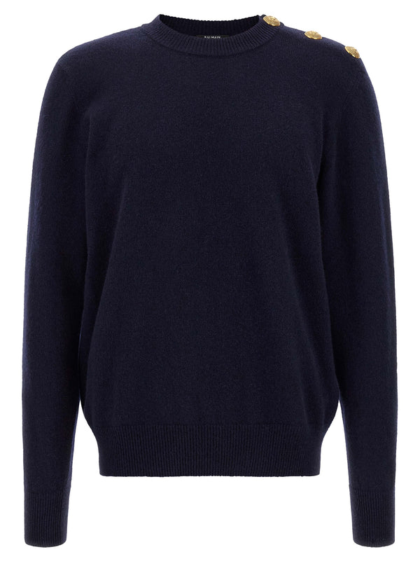 Balmain 50% Cashmere sweater in navy