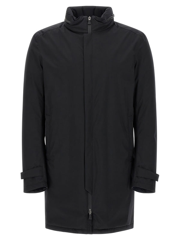 Herno 100% Polyester parka in black