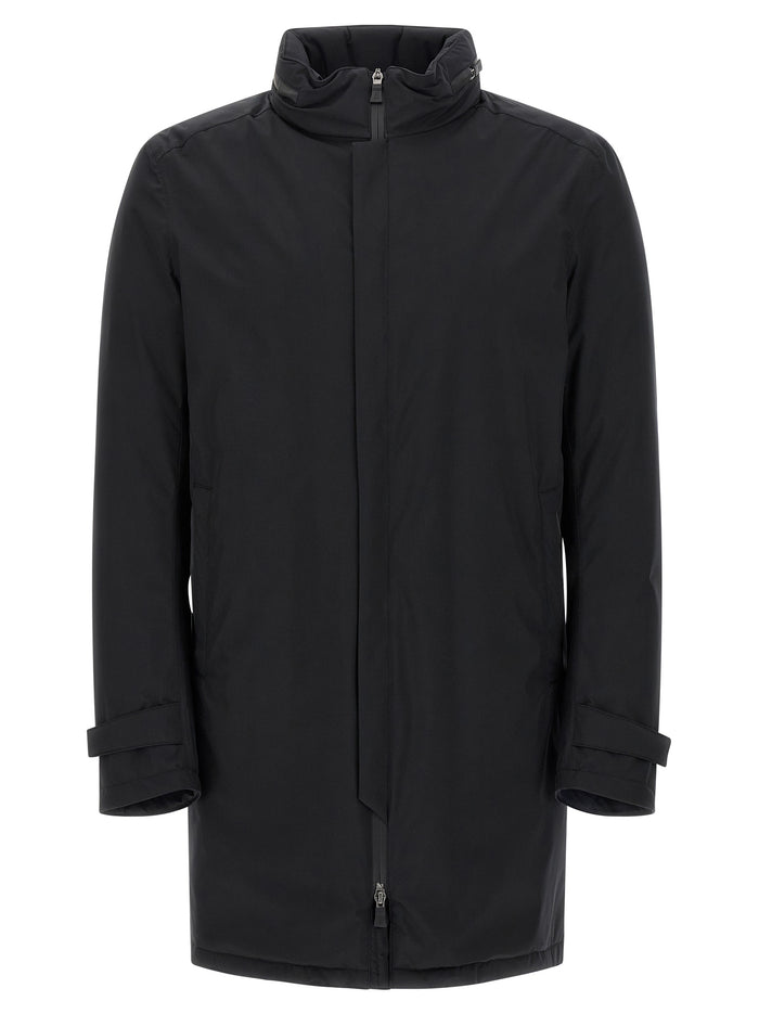 Herno 100% Polyester parka in black