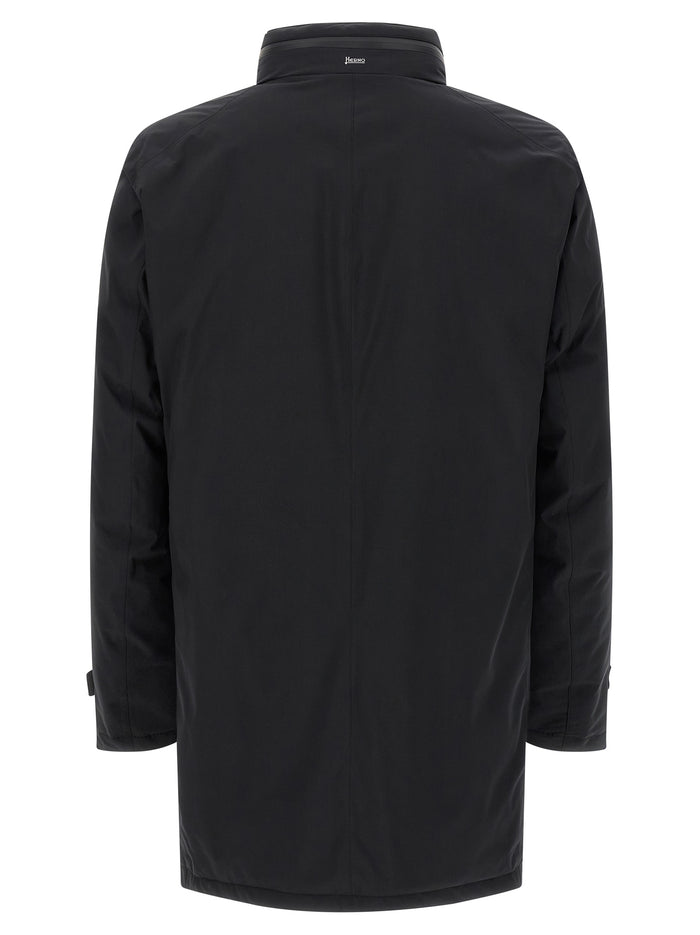 Herno 100% Polyester parka in black — view 2