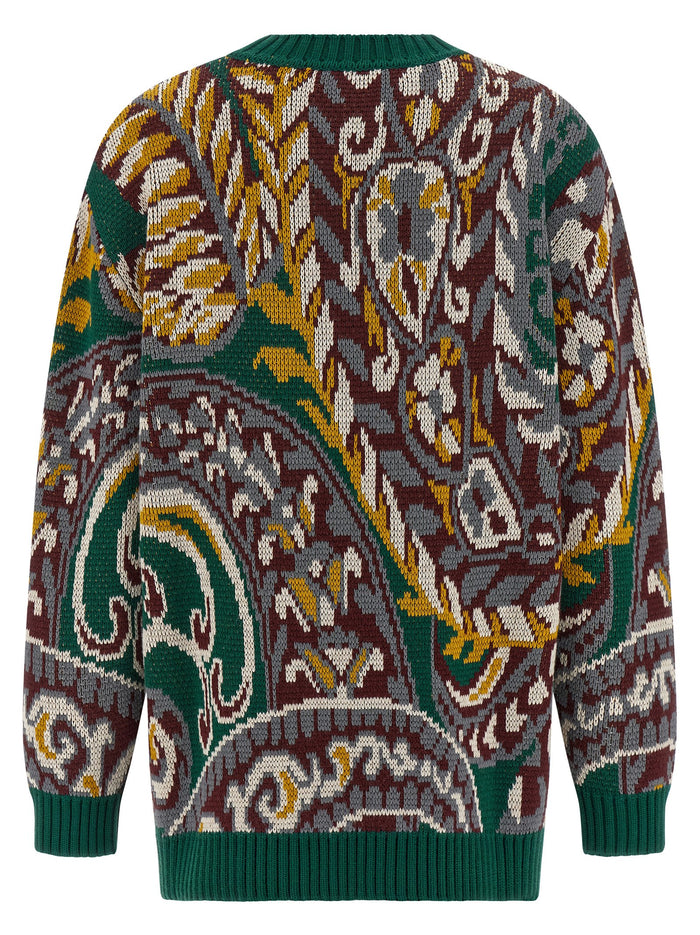Etro 100% wool sweater in green — view 2