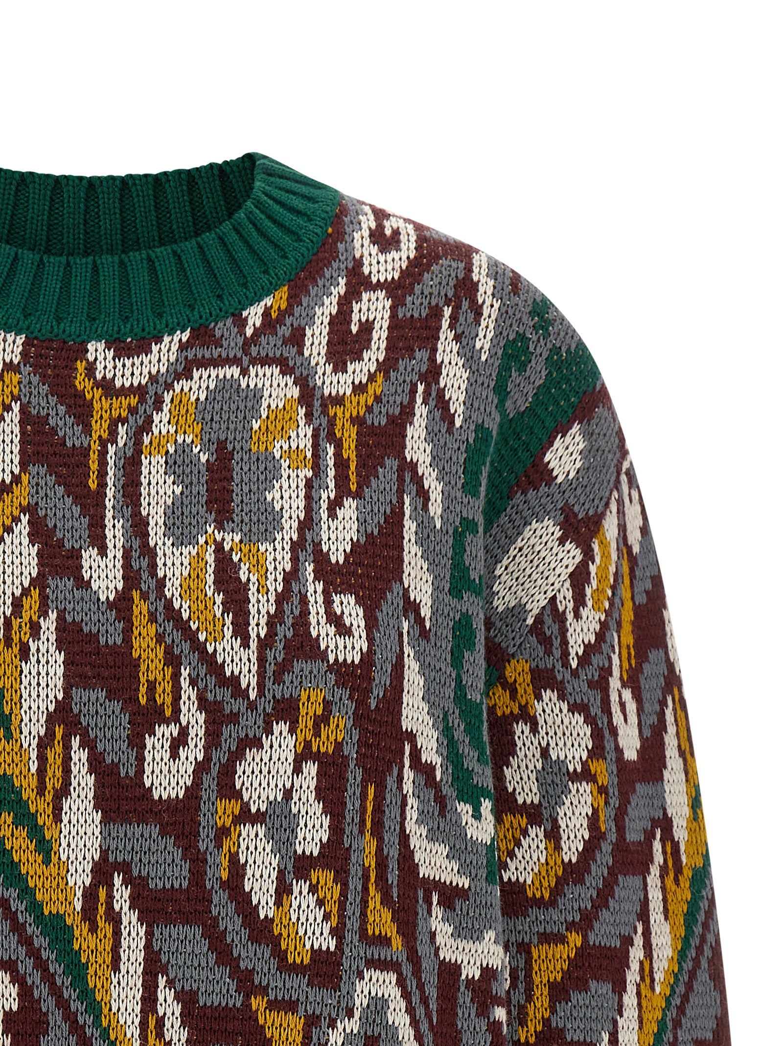 Etro 100% wool sweater in green — view 3