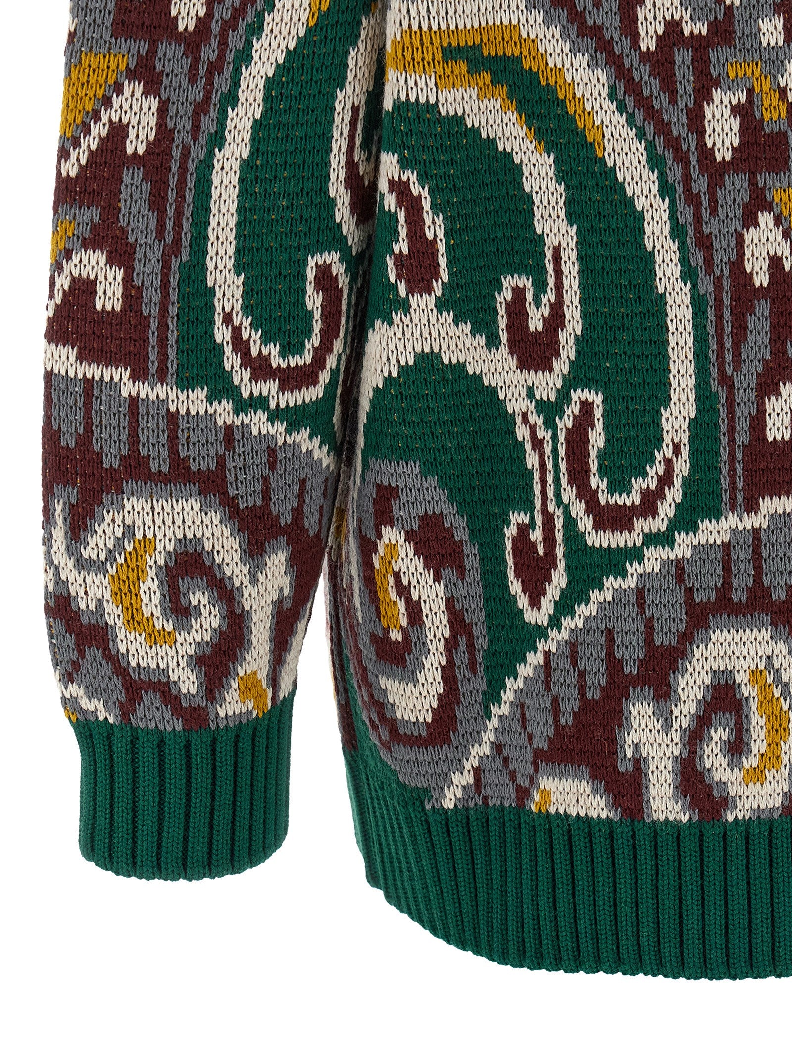 Etro 100% wool sweater in green — view 4
