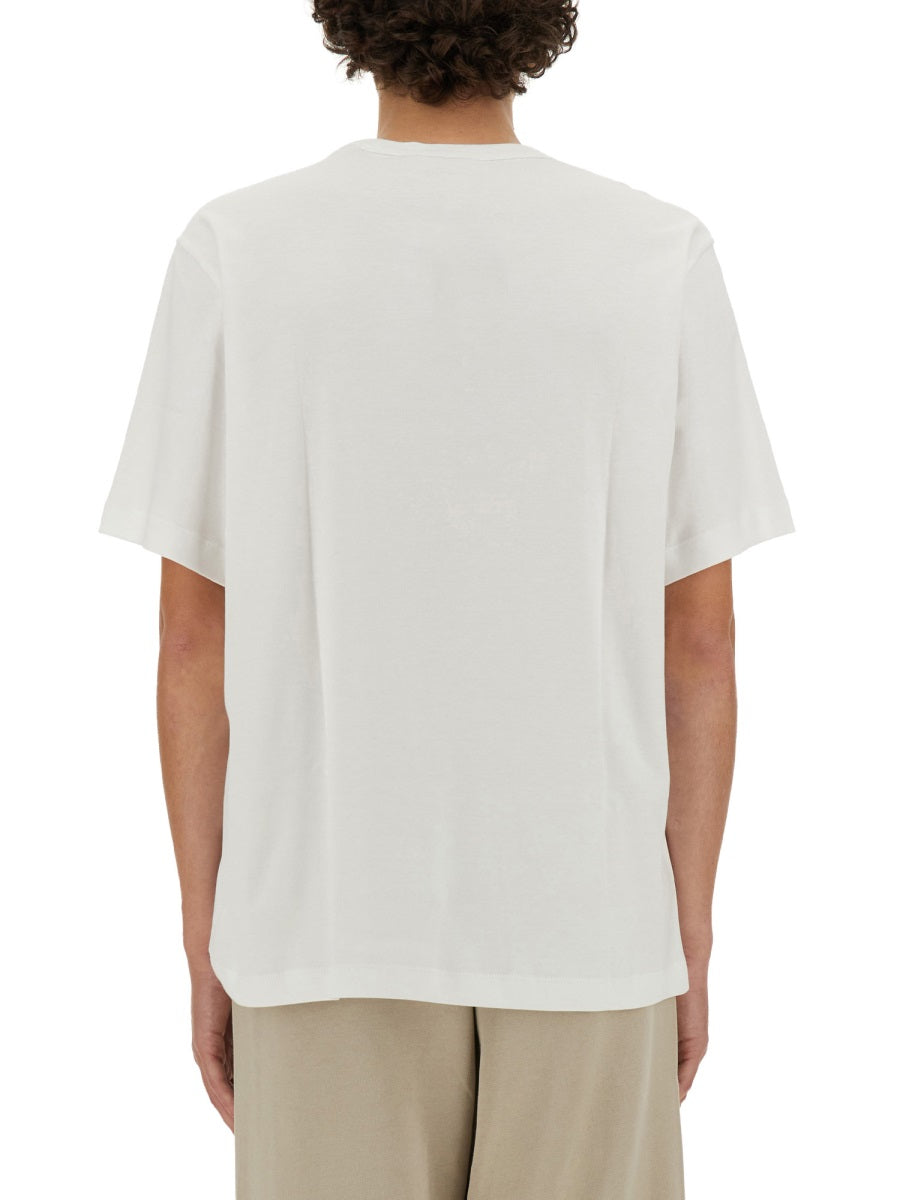 T-Shirt With Logo White Cotton T-shirts