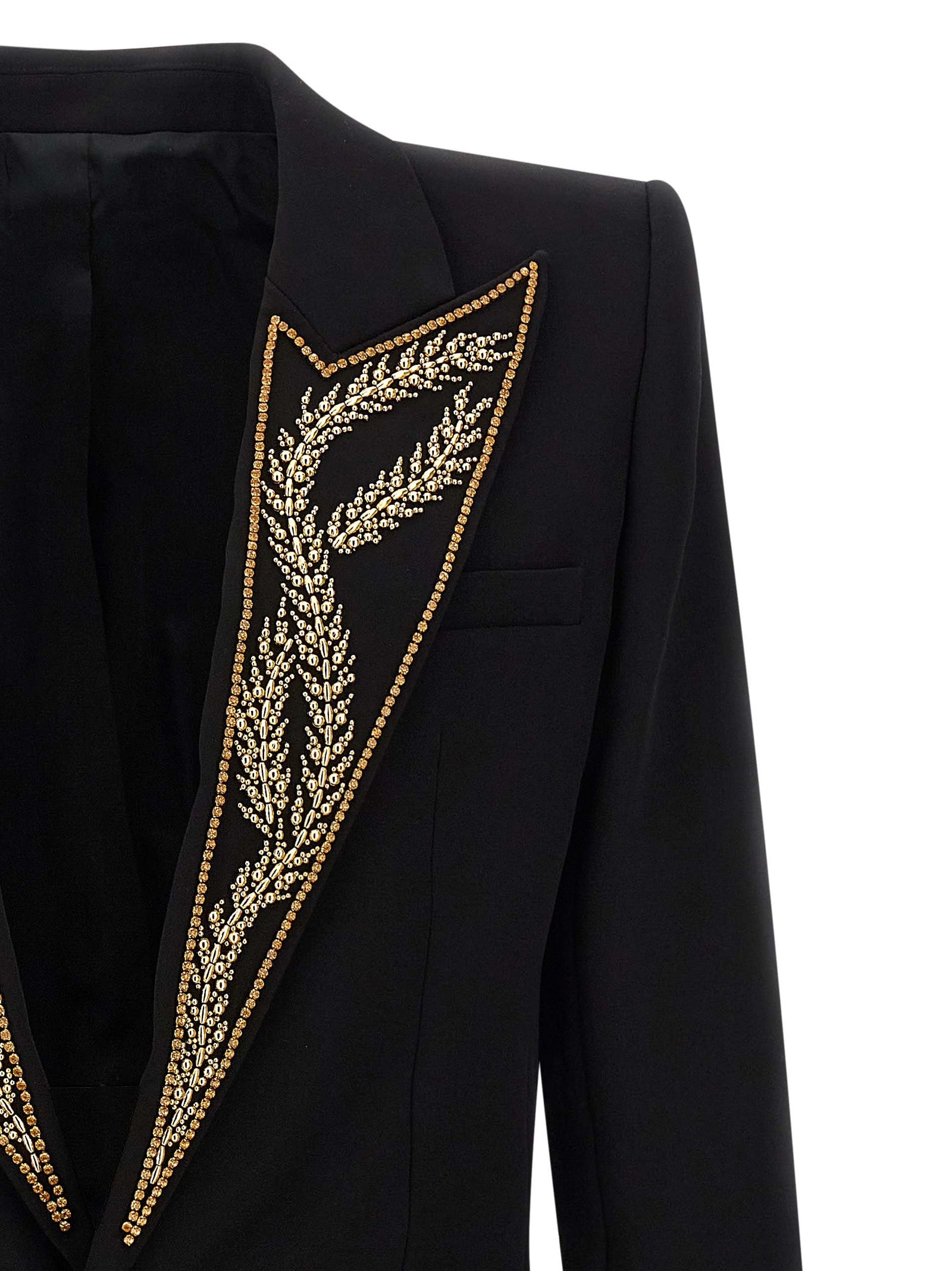 Balmain 100% viscose blazer in black — view 3