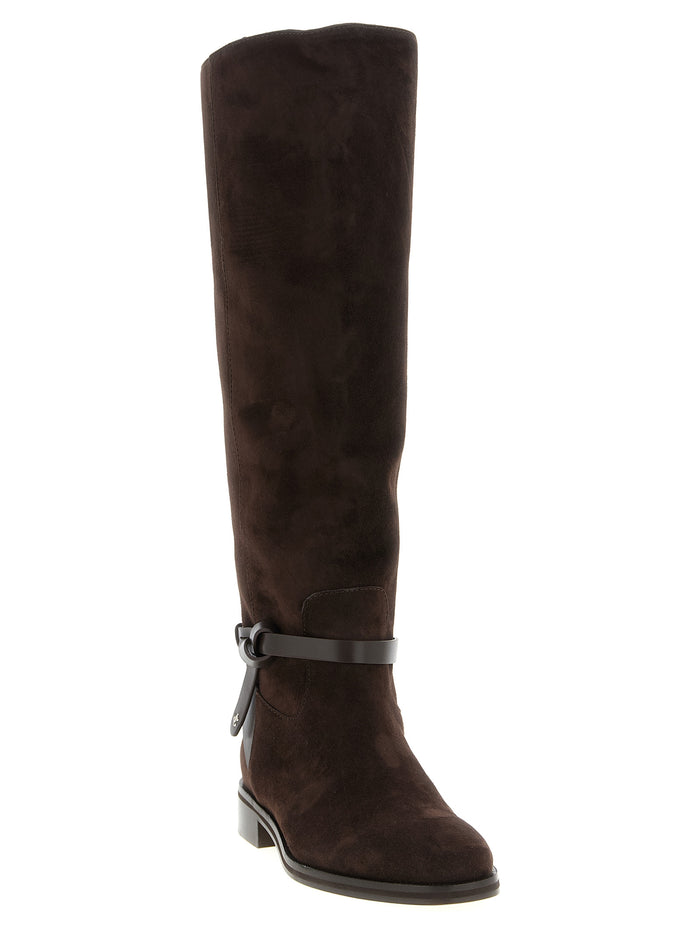 Jimmy Choo Suede boot in brown — view 2