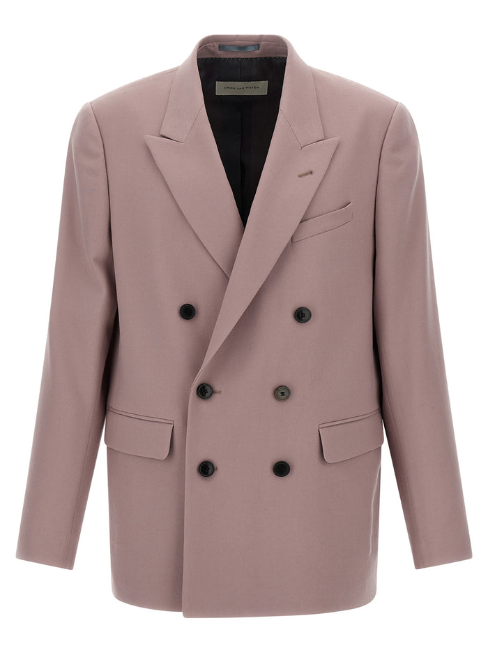 Dries Van Noten 100% wool blazer in purple