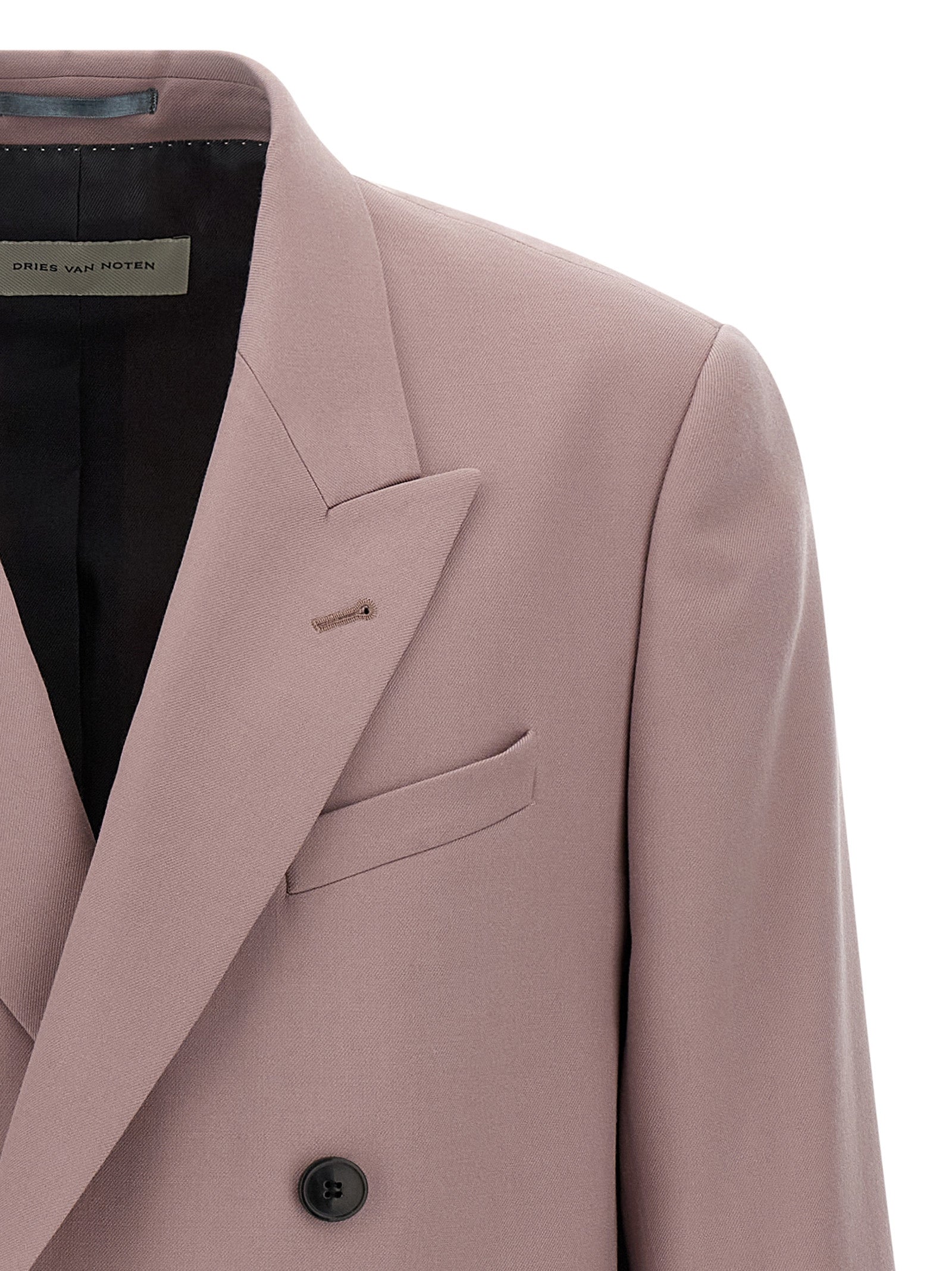 Dries Van Noten 100% wool blazer in purple — view 3