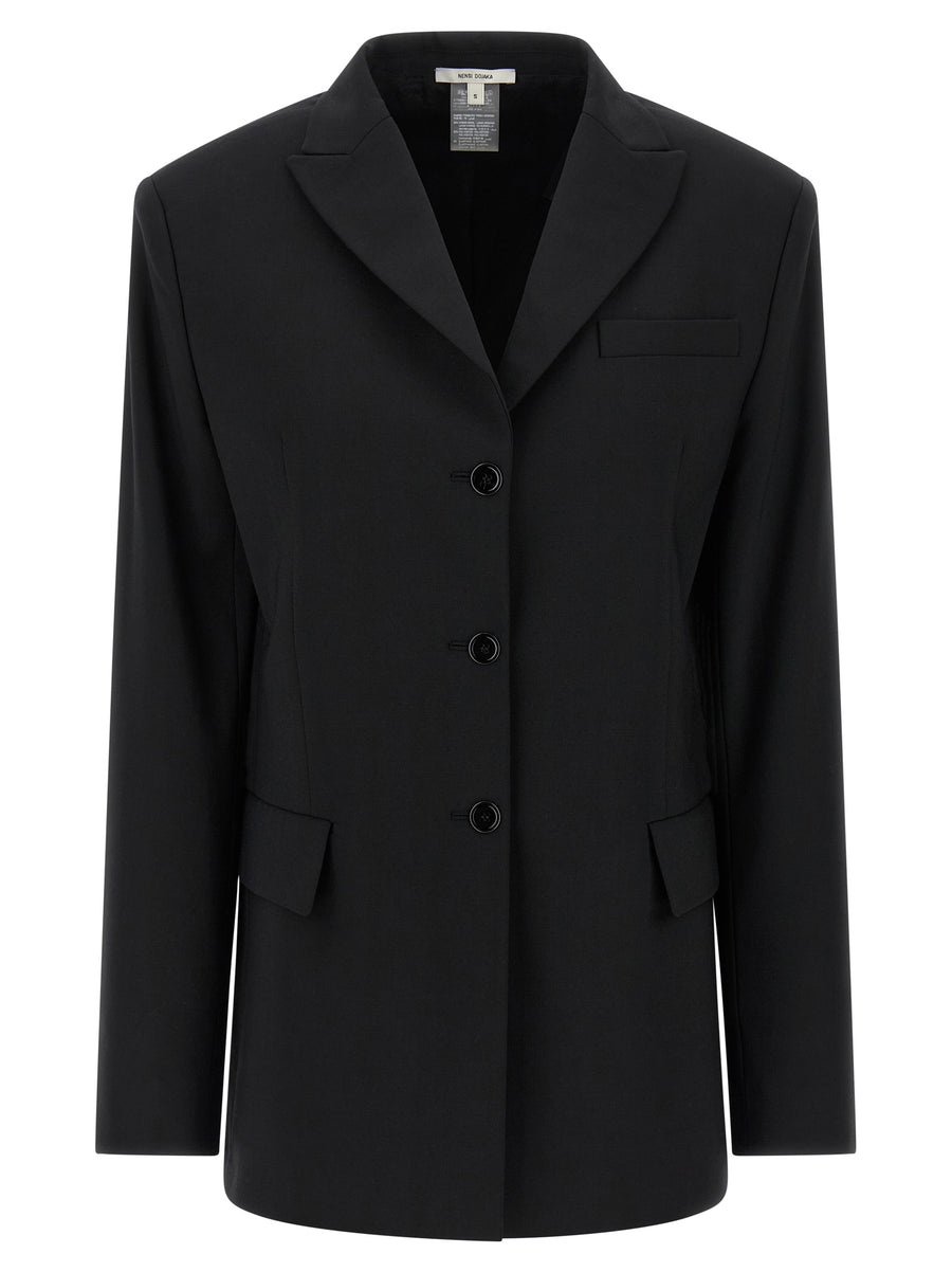 Nensi Dojaka 43% Virgin Wool blazer in black