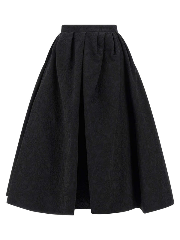 Carolina Herrera 95% cotton skirt in black