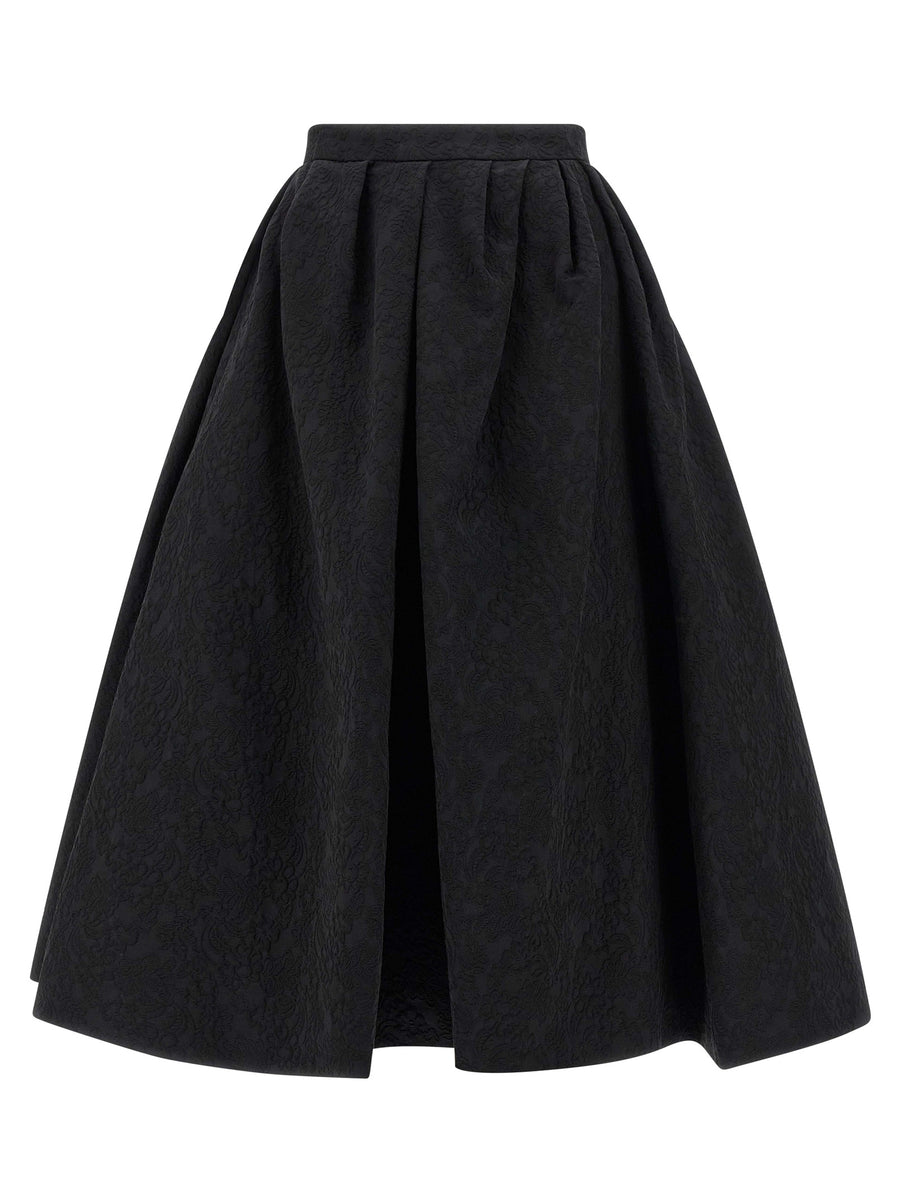 Carolina Herrera 95% cotton skirt in black