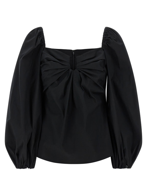 Carolina Herrera 97% cotton blouse in black