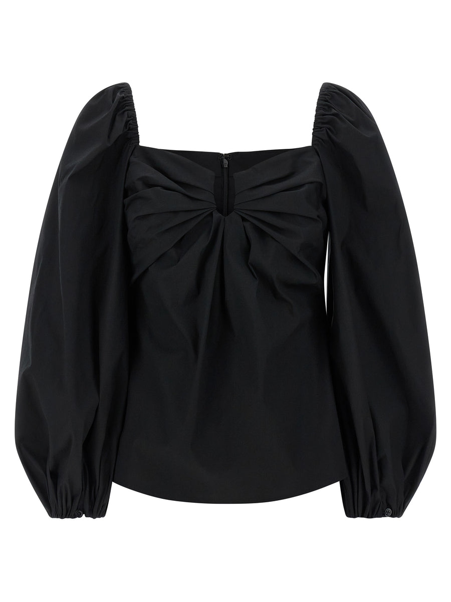 Carolina Herrera 97% cotton blouse in black