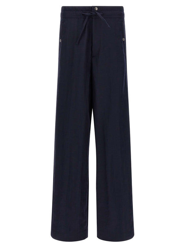 Dries Van Noten 100% nylon joggers in blue