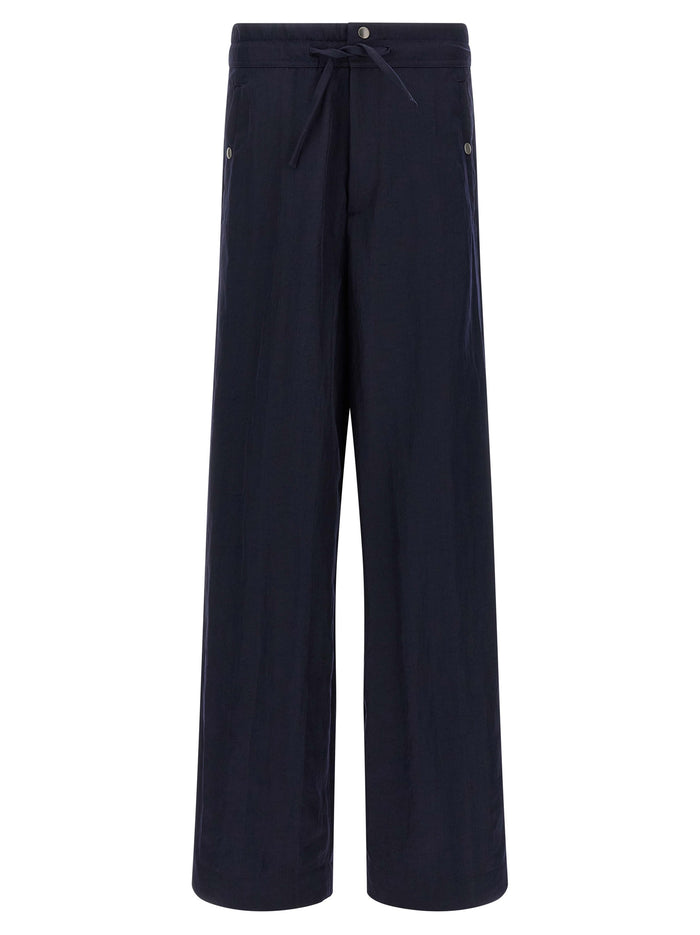 Dries Van Noten 100% nylon joggers in blue