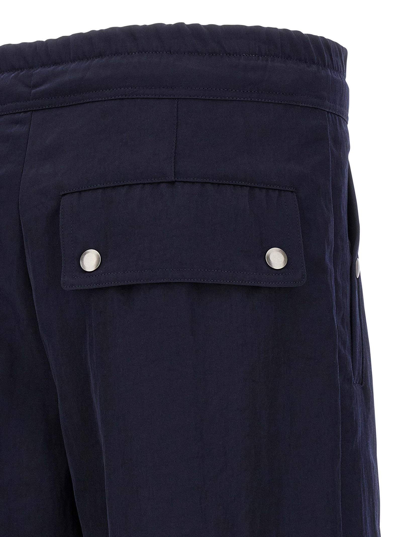 Dries Van Noten 100% nylon joggers in blue — view 4