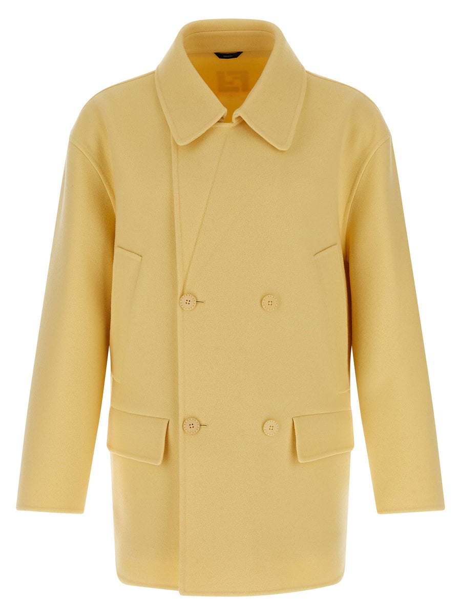 Fendi 100% Virgin Wool coat in yellow