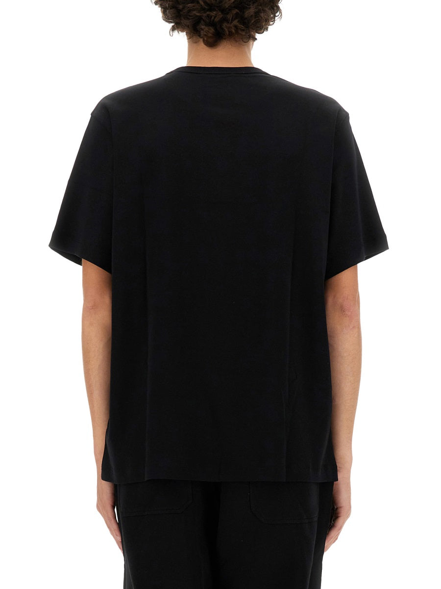T-Shirt With Logo Black Cotton T-shirts