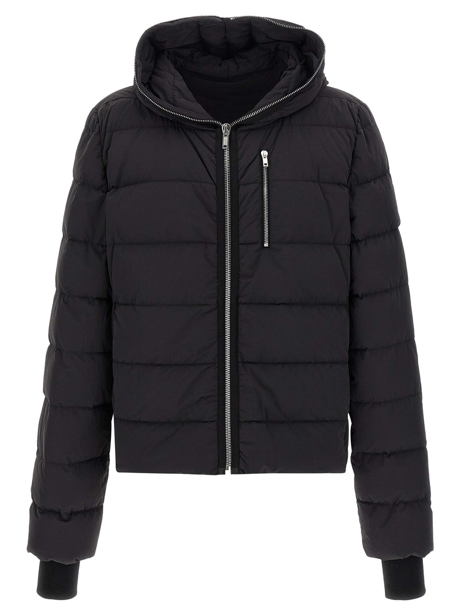 Rick Owens 100% Nylon down jacket in black