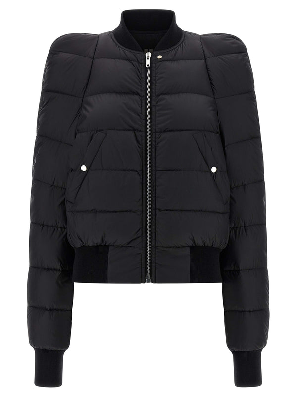 Rick Owens 100% Nylon down jacket in black
