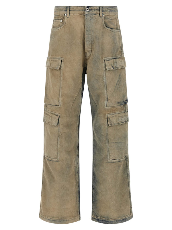 Drkshdw 100% Cotton cargo pants in beige