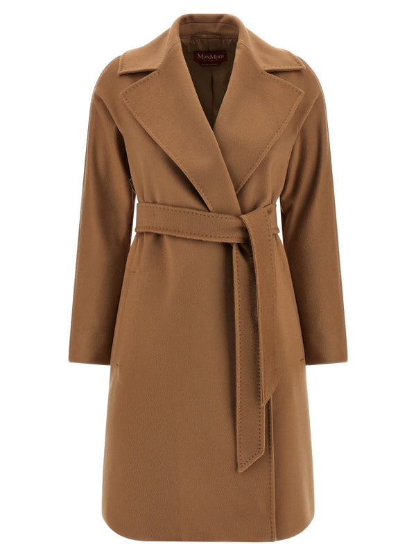 Max Mara 100% virgin wool coat in brown