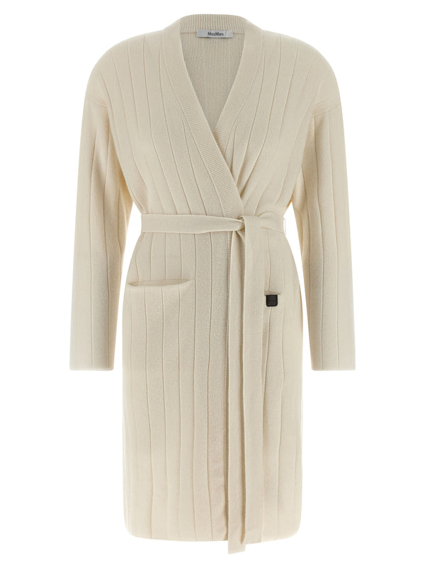 Max Mara 100% cashmere cardigan in white