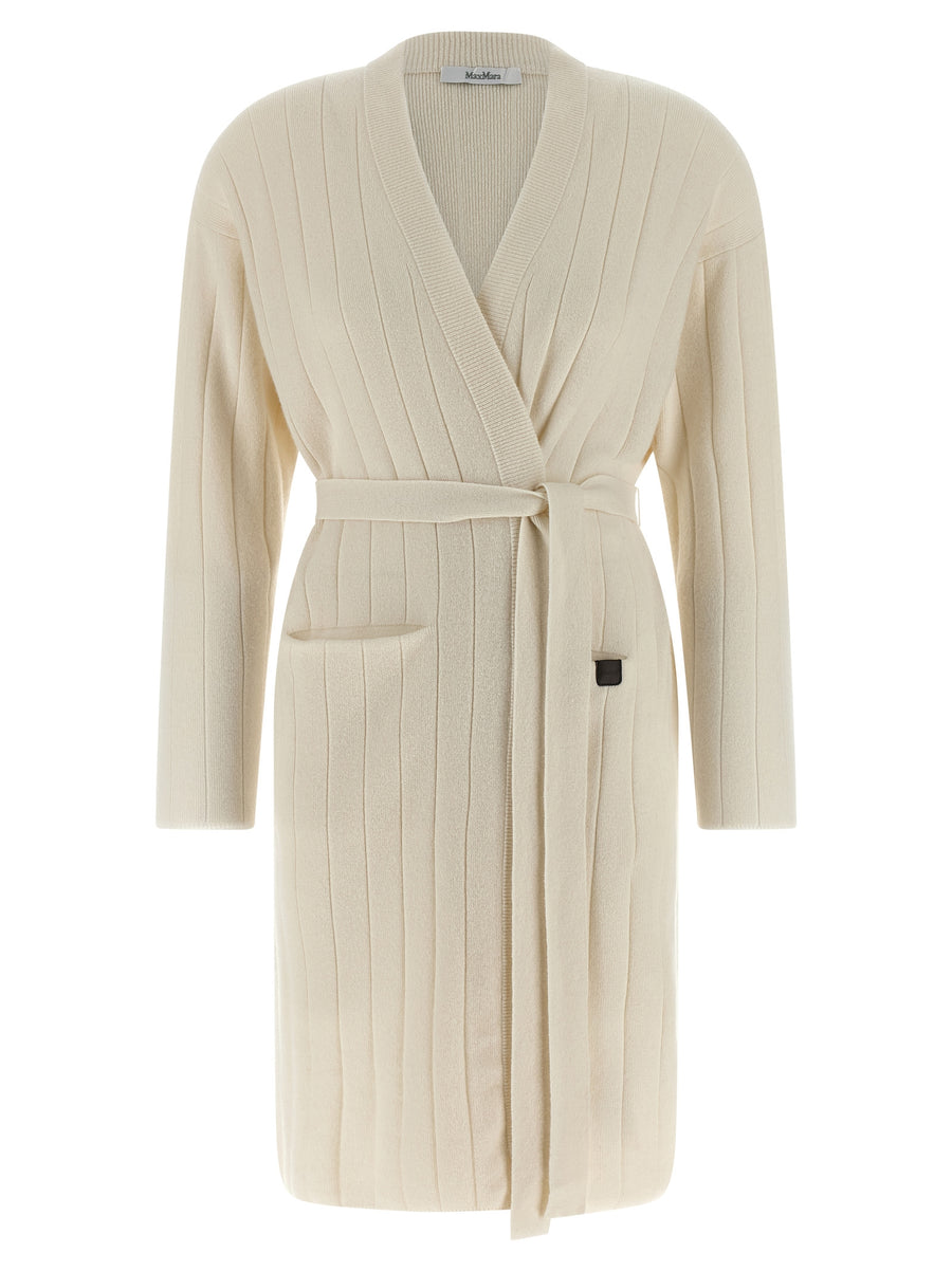 Max Mara 100% cashmere cardigan in white