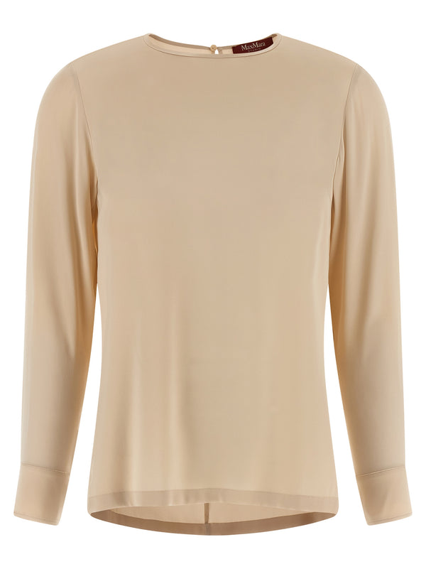 Max Mara 93% Silk blouse in beige