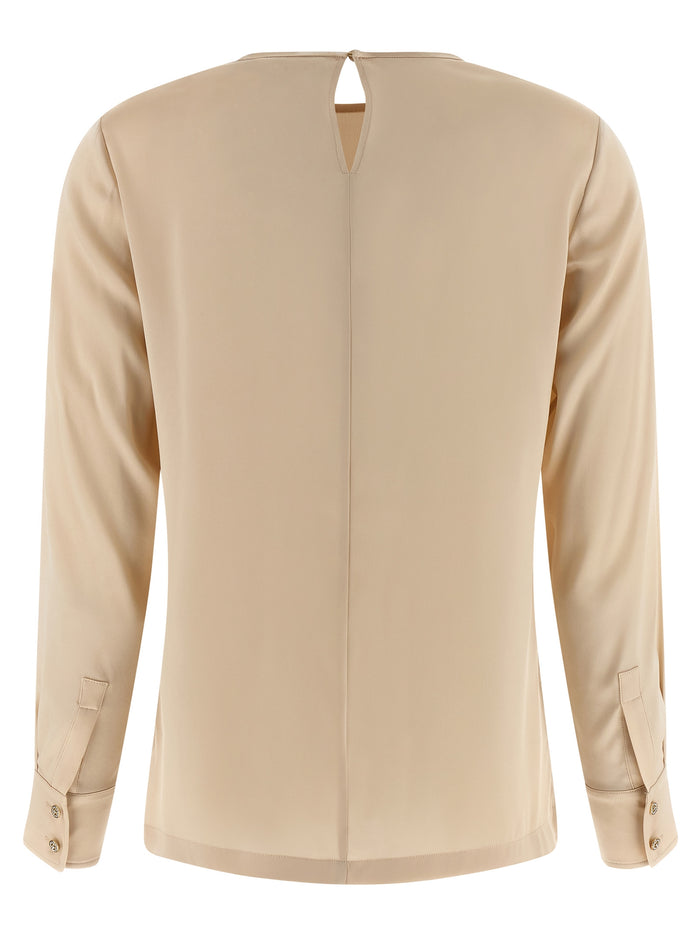 Max Mara 93% Silk blouse in beige — view 2