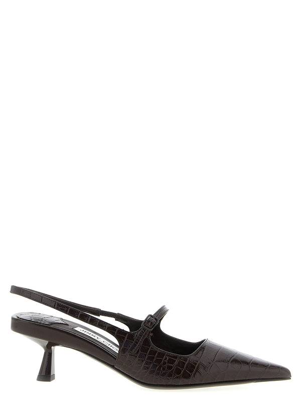 Jimmy Choo 87% leather slingback heel in brown