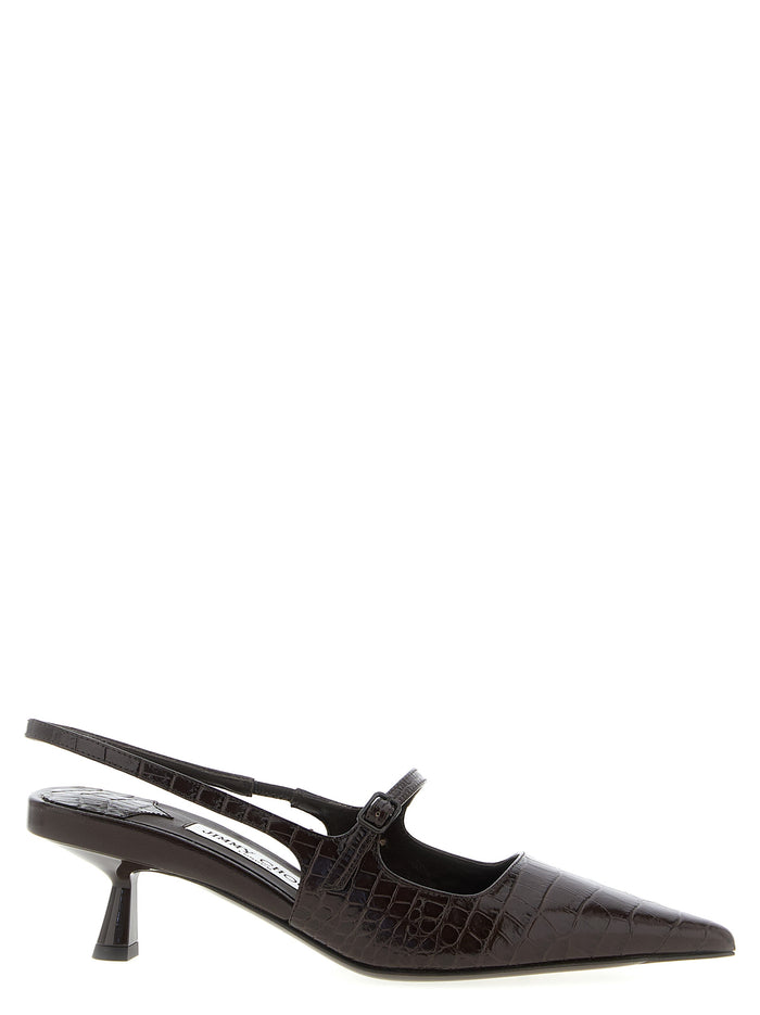 Jimmy Choo 87% leather slingback heel in brown