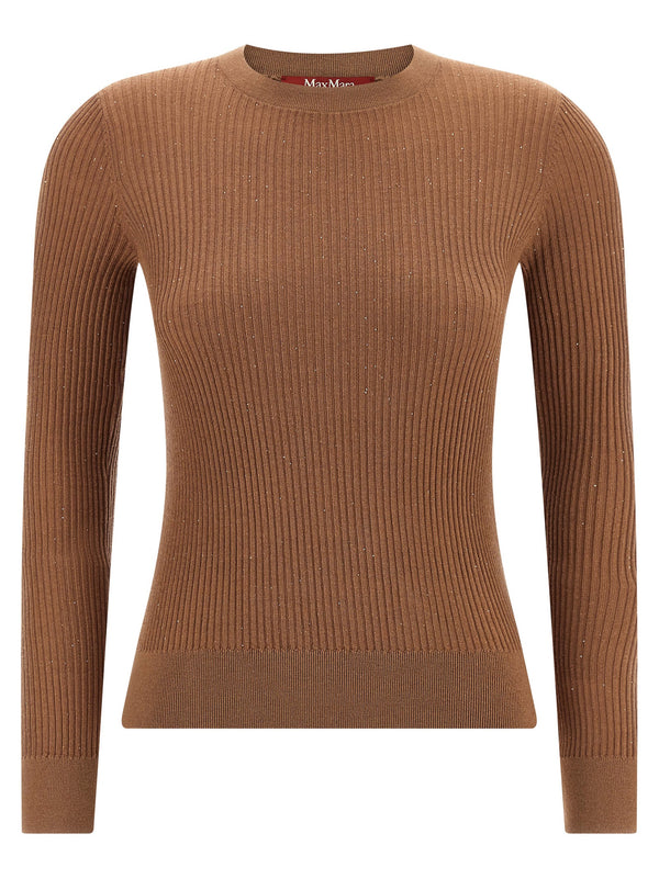 Max Mara 55% silk sweater in beige