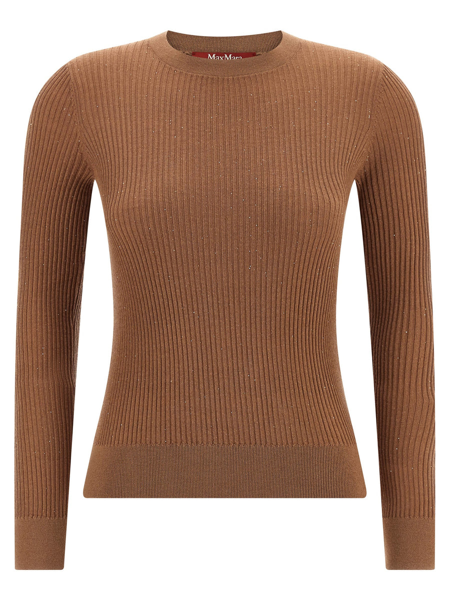 Max Mara 55% silk sweater in beige