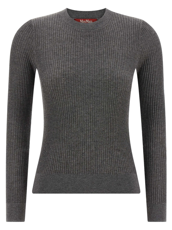 Max Mara 55% Silk sweater in gray