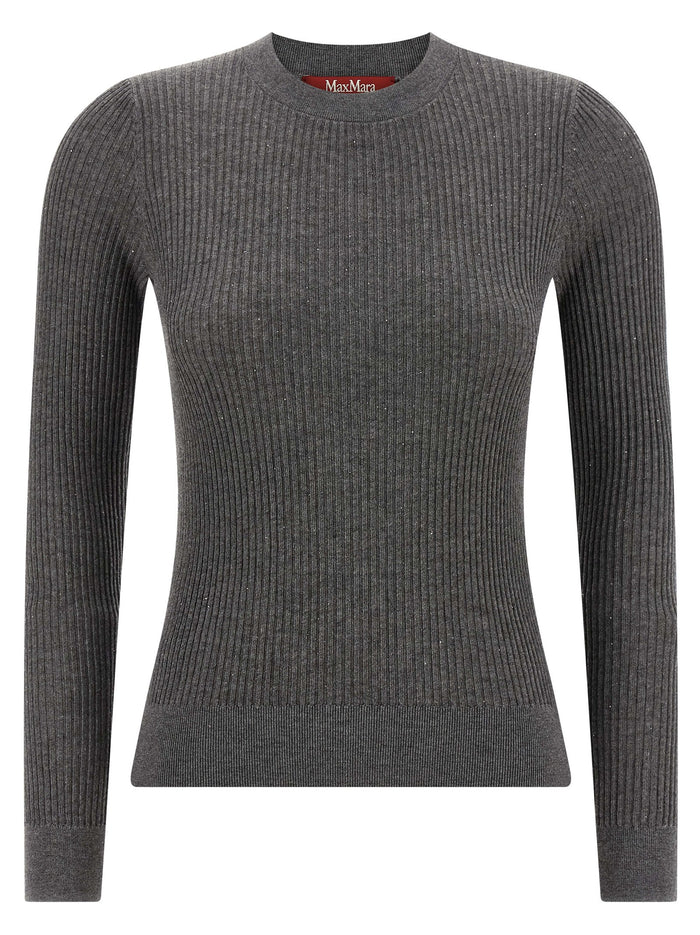Max Mara 55% Silk sweater in gray
