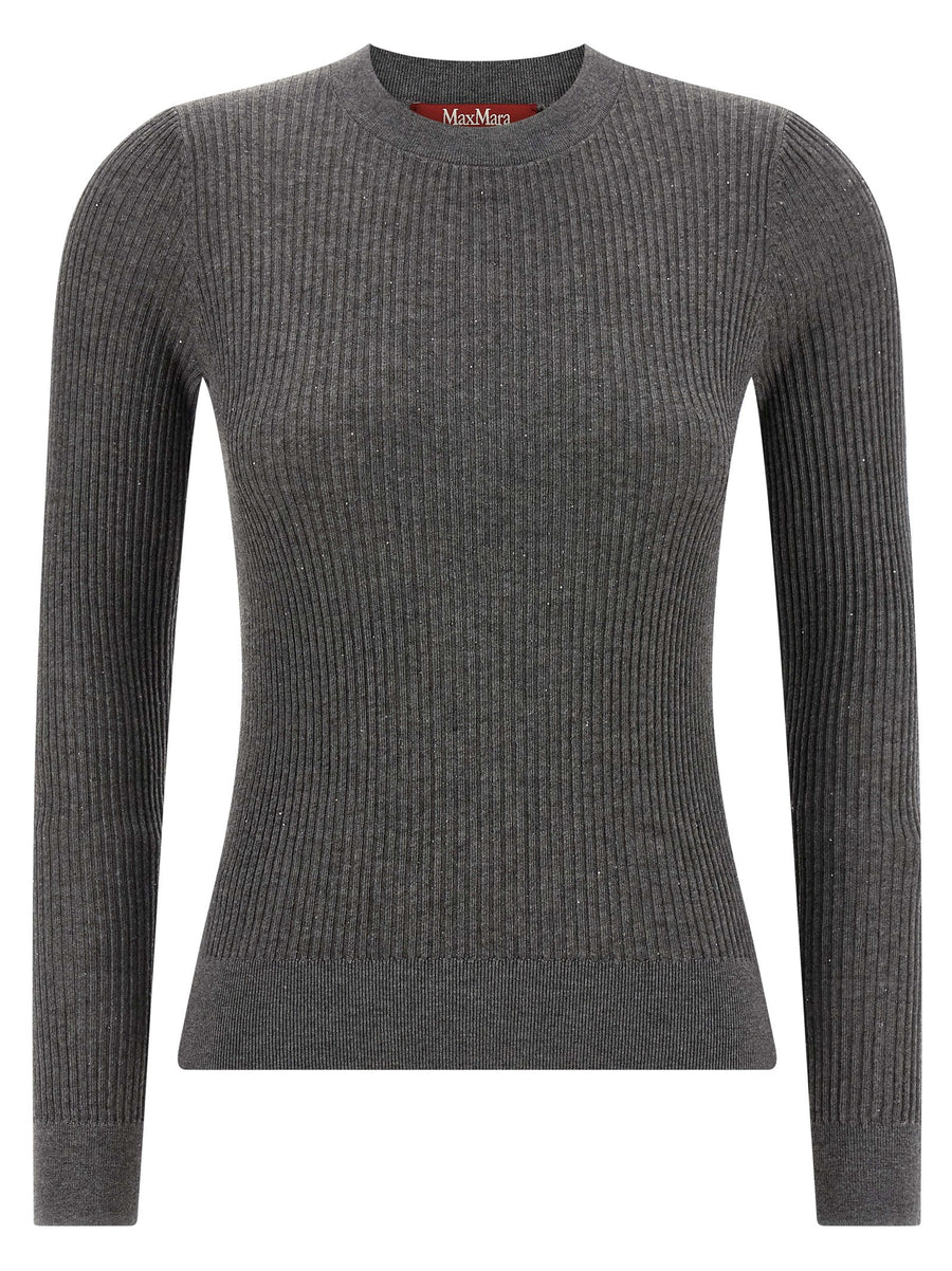 Max Mara 55% Silk sweater in gray