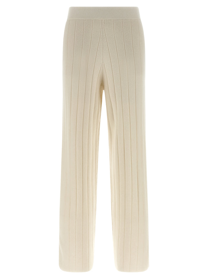 Max Mara 100% cashmere joggers in white