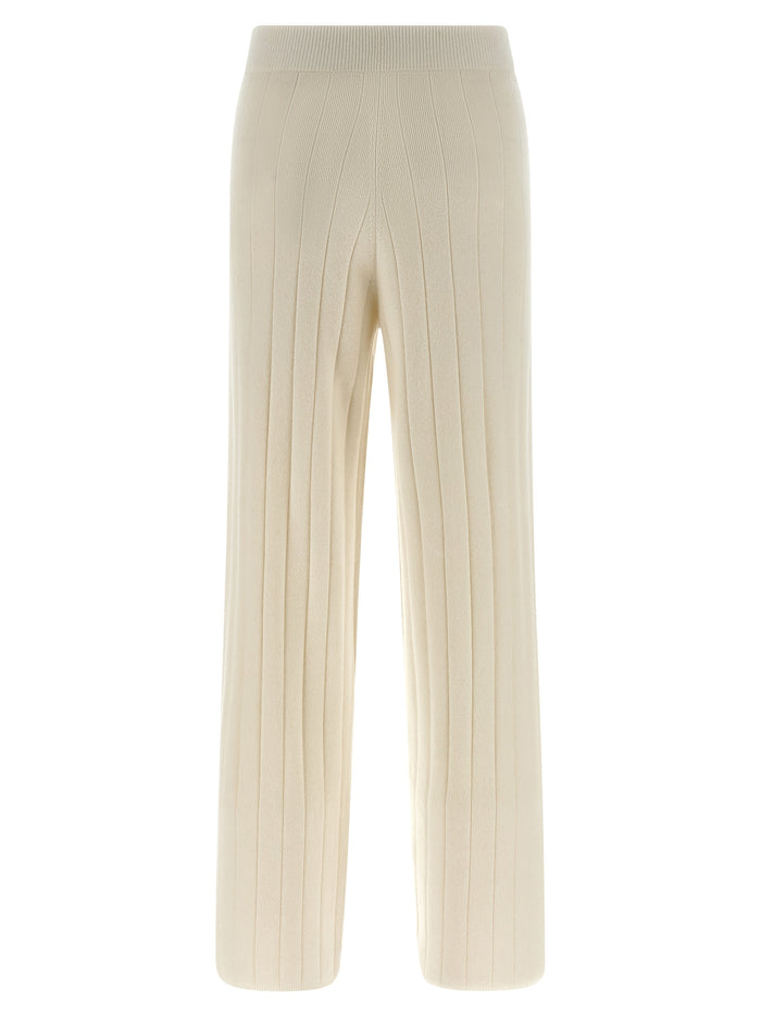 Max Mara 100% cashmere joggers in white — view 2