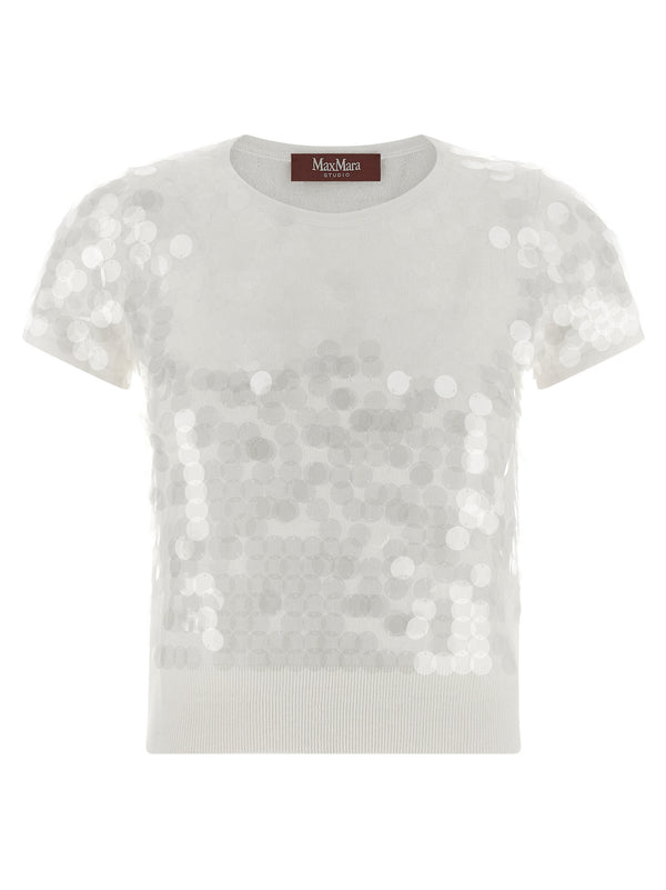 Max Mara 100% virgin wool sweater in white