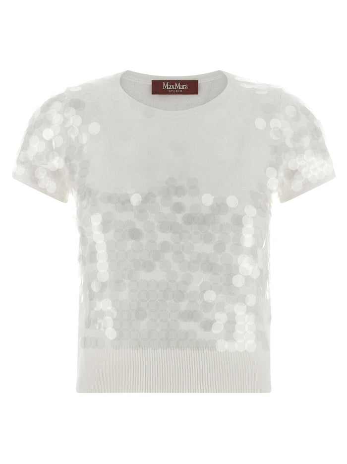 Max Mara 100% virgin wool sweater in white