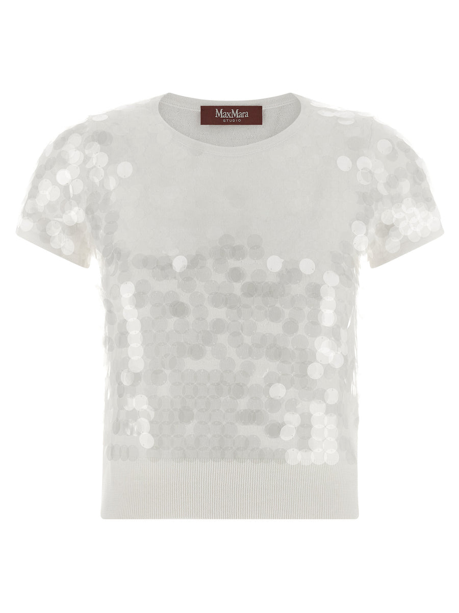 Max Mara 100% virgin wool sweater in white