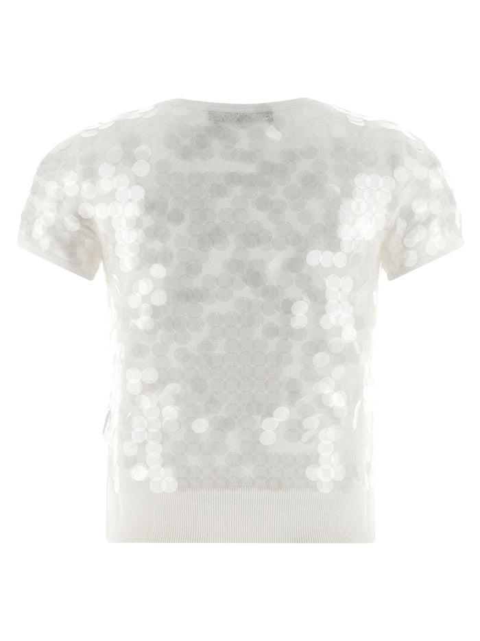 Max Mara 100% virgin wool sweater in white — view 2