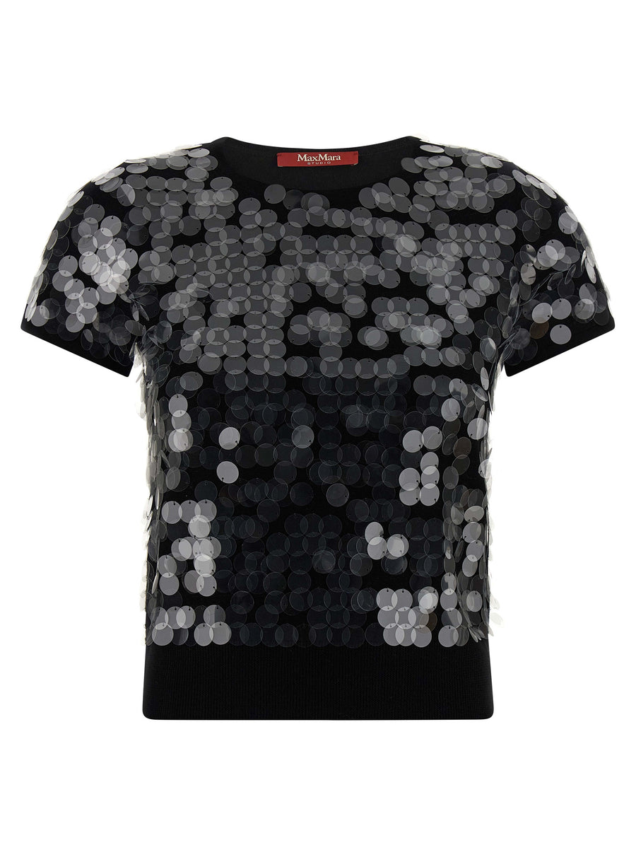 Max Mara 100% virgin wool blouse in black