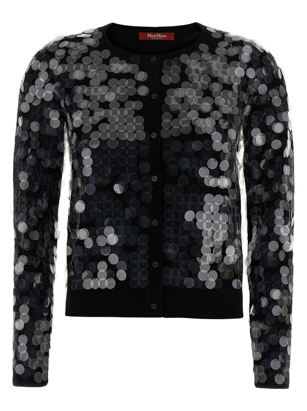 Max Mara 100% Virgin Wool cardigan in black