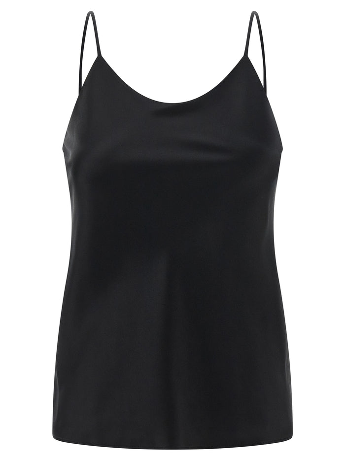 Max Mara 100% Silk tank top in black
