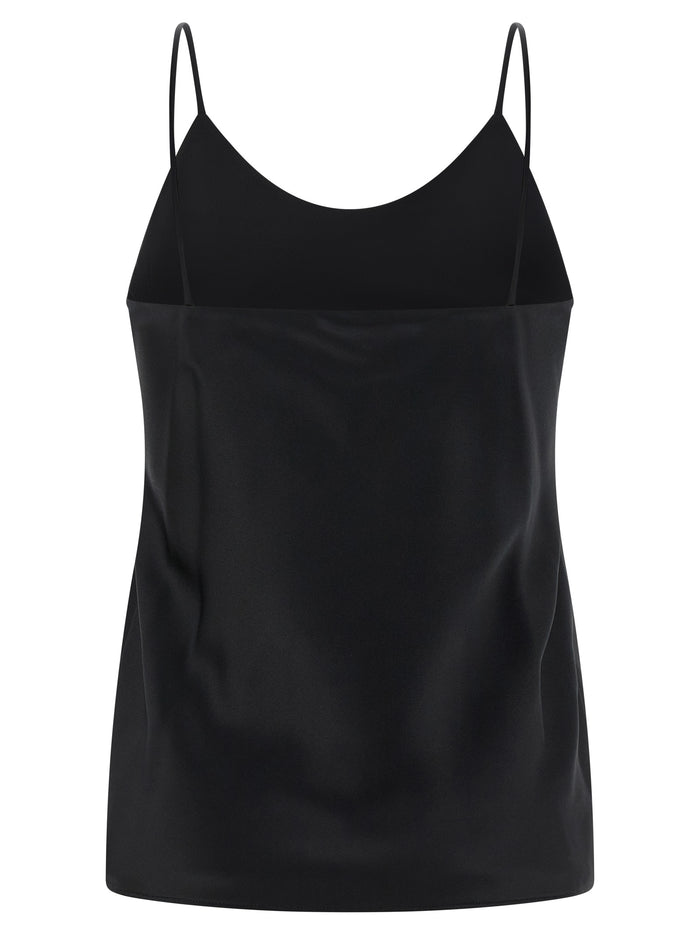 Max Mara 100% Silk tank top in black — view 2