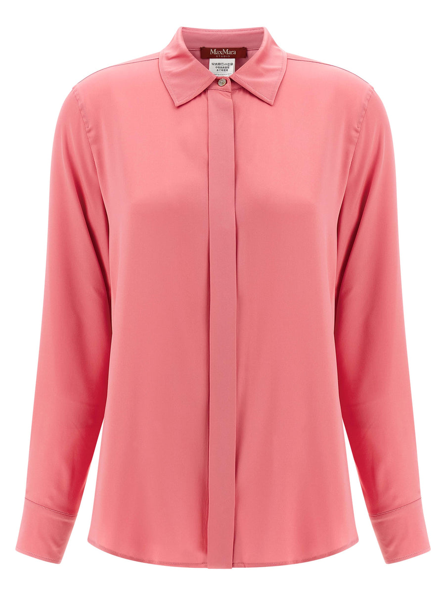 Max Mara 93% silk blouse in pink